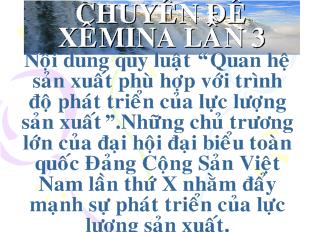 Chuyên đề XÊMINA LẦN 3