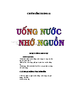 Giáo án Hoạt động ngoài giờ lên lớp tháng 12