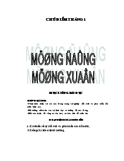 Giáo án Hoạt động ngoài giờ lên lớp tháng 1