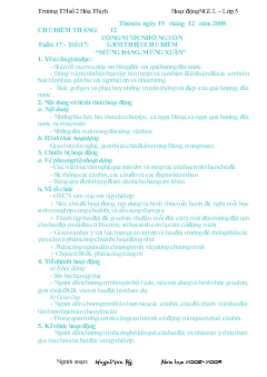 Giáo án Hoạt động ngoài giờ lên lớp tuần 17