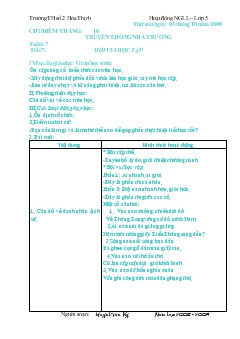 Giáo án Hoạt động ngoài giờ lên lớp tuần 7