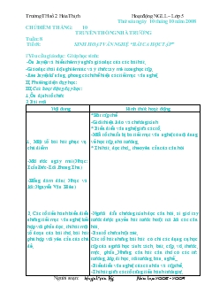 Giáo án Hoạt động ngoài giờ lên lớp tuần 8