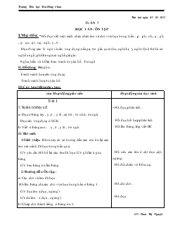 Giáo án Lớp 1 Học vần tuần 7