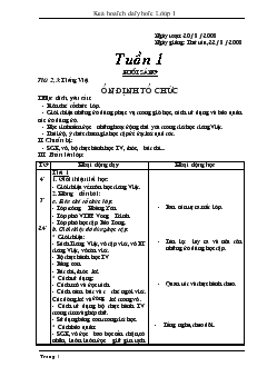 Giáo án Lớp 1 tuần 1- Tuần 5