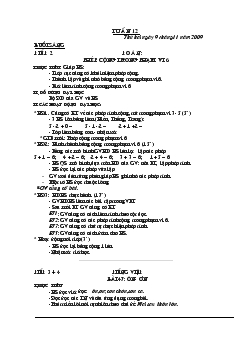 Giáo án lớp 1 tuần 12- Tuần 14