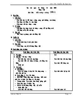 Giáo án lớp 1 tuần 13