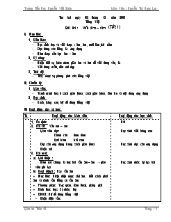 Giáo án lớp 1 tuần 14