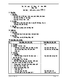 Giáo án lớp 1 tuần 15