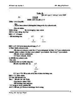 Giáo án lớp 1 tuần 21- Tuần 23