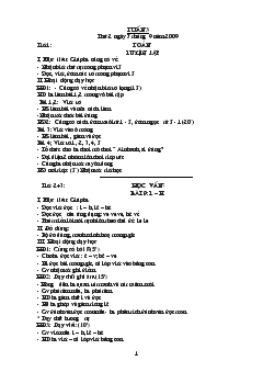 Giáo án lớp 1 tuần 3- tuần 5