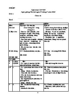 Giáo án lớp 1 tuần 7