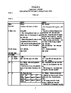 Giáo án lớp 1 tuần 8