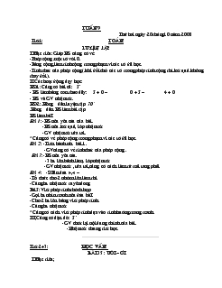 Giáo án Lớp 1 tuần 9- Tuần 11