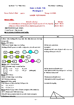 Giáo án Toán tuần 7- tuần  8