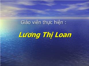 Bài giảng Học vần: on, an_ Lương Thị Loan