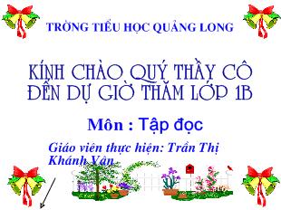 Bài giảng Tập đọc: Cái bống_Trần Thị Khánh Vân