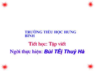 Bài giảng Tập viết tô chữ hoa: L,M,N