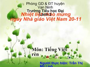 Bài giảng Tiếng Việt rèn: au, âu