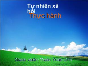 Bài giảng Tự nhiên xã hội thực hành- Quan sát bầu trời