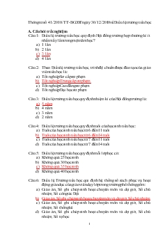 Điều lệ trường tiểu học