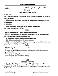 Giáo án lớp 1 năm học 2009- 2010 tuần 1- tuần 6( GV: Vũ Thị Hoa Mai)