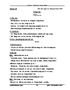 Giáo án lớp 1 năm học 2009- 2010 tuần 10 ( GV: Vũ Thị Hoa Mai)