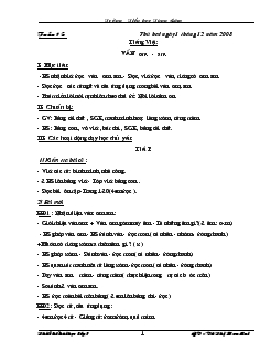 Giáo án lớp 1 năm học 2009- 2010 tuần 15 ( GV: Vũ Thị Hoa Mai)