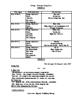 Giáo án lớp 1 năm học 2009- 2010 tuần 16- tuần 20