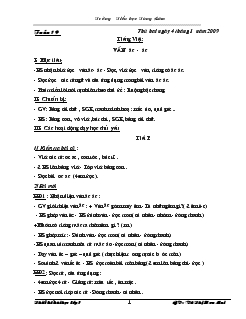 Giáo án lớp 1 năm học 2009- 2010 tuần 19 ( GV: Vũ Thị Hoa Mai)