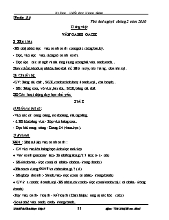 Giáo án lớp 1 năm học 2009- 2010 tuần 23 ( GV: Vũ Thị Hoa Mai)