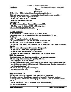 Giáo án lớp 1 năm học 2009- 2010 tuần 29 ( GV: Vũ Thị Hoa Mai)