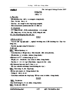 Giáo án lớp 1 năm học 2009- 2010 tuần 7 ( GV: Vũ Thị Hoa Mai)