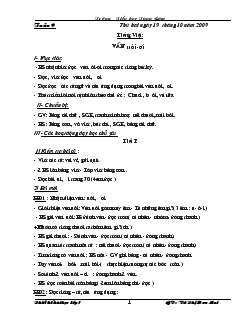 Giáo án lớp 1 năm học 2009- 2010 tuần 9( GV: Vũ Thị Hoa Mai)