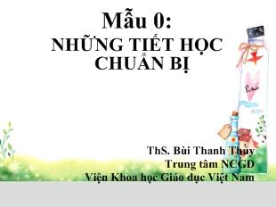 Tiếng Việt lớp 1 - Những tiết học chuẩn bị