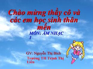 Bài giảng Âm nhạc Học hát bài: Bầu trời xanh