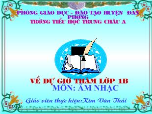 Bài giảng Âm nhạc Học hát: Bài Tập tầm vông