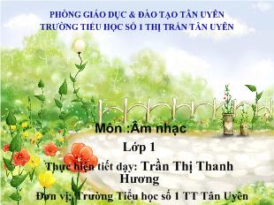 Bài giảng Âm nhạc Tiết 24: Học hát: Bài “Quả”