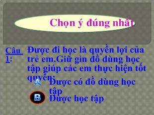 Bài giảng Đạo đức - Bài 6: Nghiêm trang khi chào cờ (tiết 1)