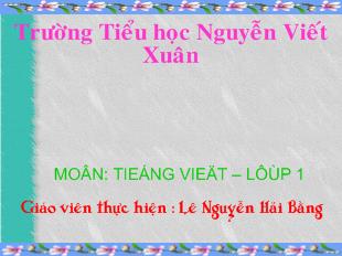 Bài giảng Tiếng Việt Bài 29: on an