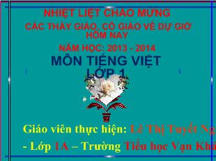 Bài giảng Tiếng việt: bài 42: ưu - Ươu