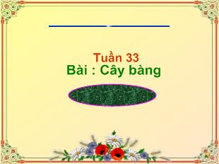 Bài giảng Tiếng Việt lớp 1 - Tuần 33 - Bài : Cây bàng