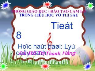 Bài giảng Tiết 8 Học hát bài: Lý cây xanh