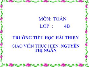 Bài giảng Toán: mét vuông