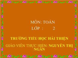 Bài giảng Toán: tìm một thừa số của phép nhân