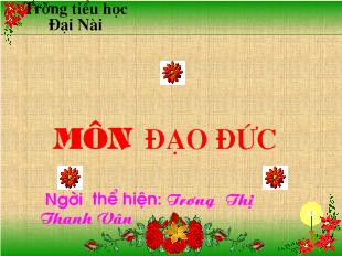 Đạo đức Đi học đều và đúng giờ