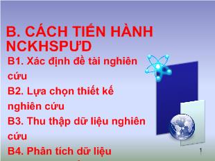 Đề tài Cách tiến hành nghiên cứu khoa học sư phạm ứng dụng