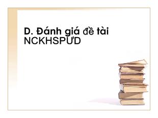 Đề tài Đánh giá đề tài nghiên cứu khoa học sư phạm ứng dụng