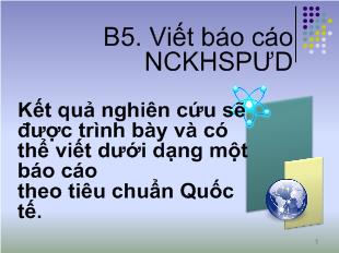 Đề tài Viết nghiên cứu khoa học sư phạm ứng dụng