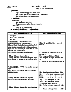 Giáo án Âm nhạc 1 tuần 24- Tuần 25