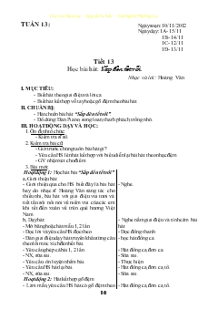 Giáo án Âm nhạc Trường TH Mường Lai tuần 13